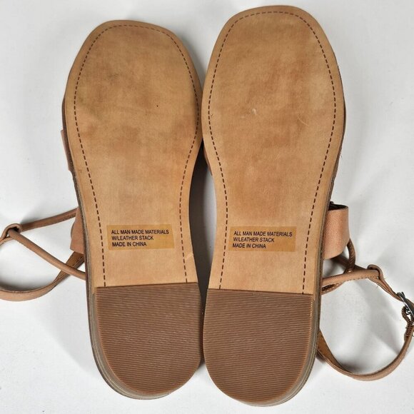 Report Lyncolyn Strappy Ankle Flat Sandals Open Toe Womens 8.5 - Picture 3 of 6